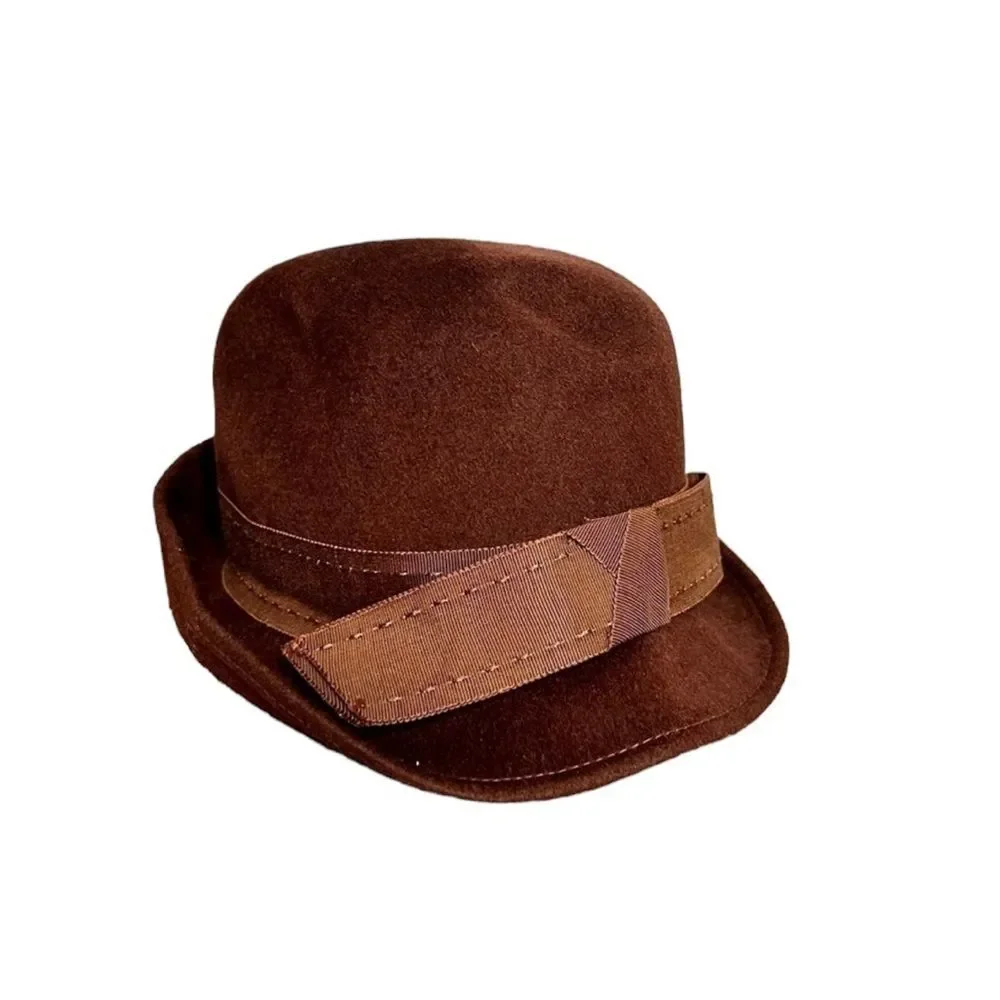 Vintage Henry Pollack wool hat with belted brim - Picture 2 of 7